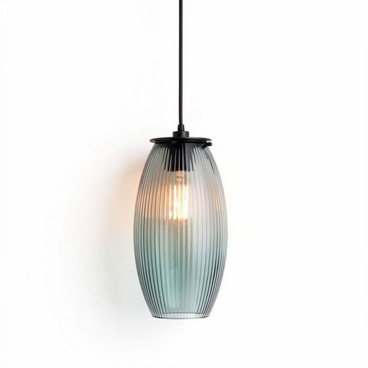 Luminária pendente em vidro com design moderno medidas 20 x 20 x 40cm